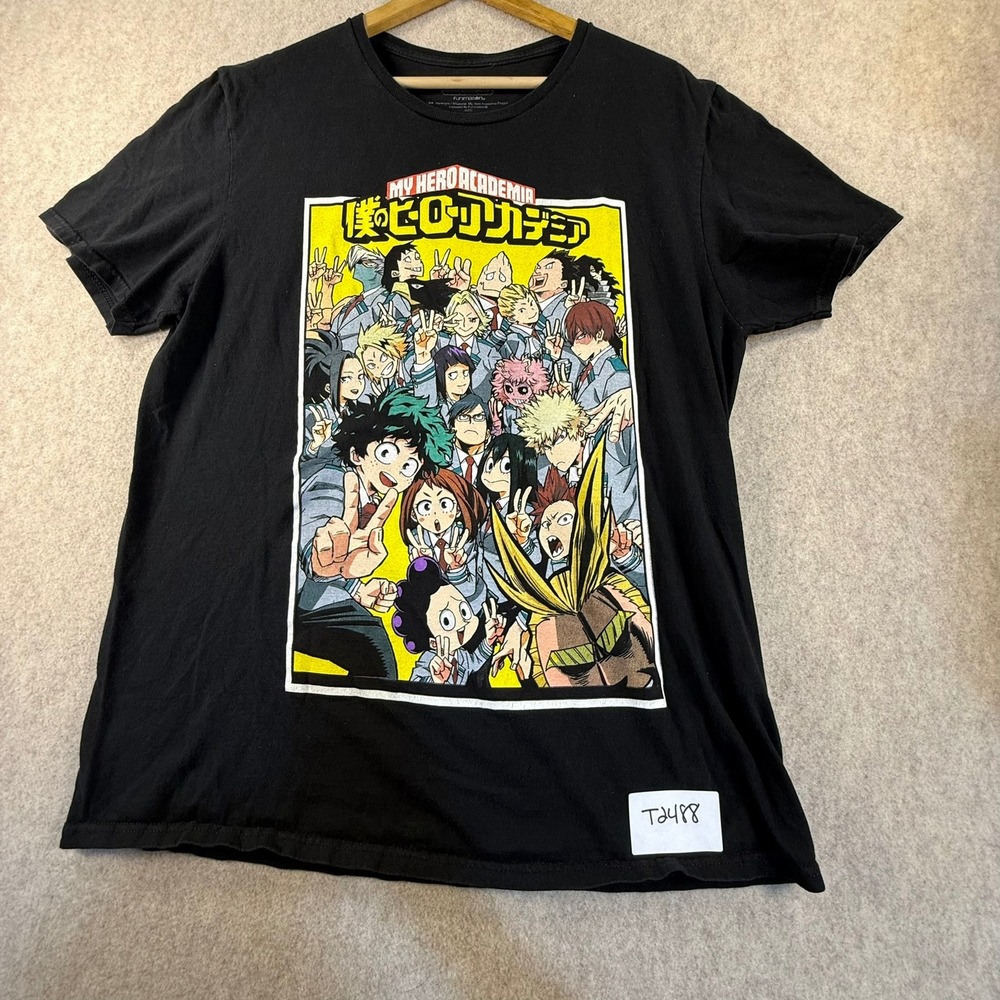 Funimation My Hero Academia Class 1-A Group Graphic T-Shirt Black Large T2488